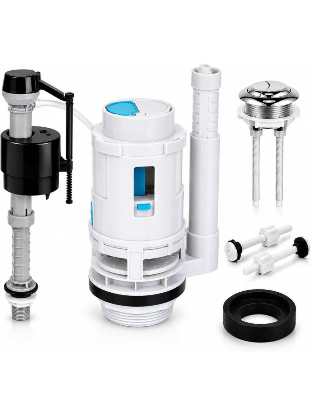 3-Inch Dual Flush Valve Replacement Kit for 2-Piece Toilets - Fix Leaks & Weak